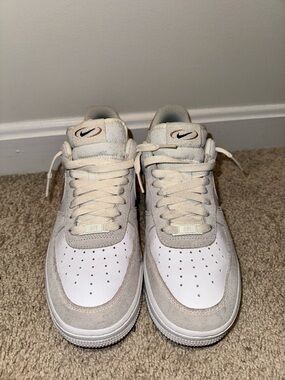 Nike Air Force 1 Low in White and Cream